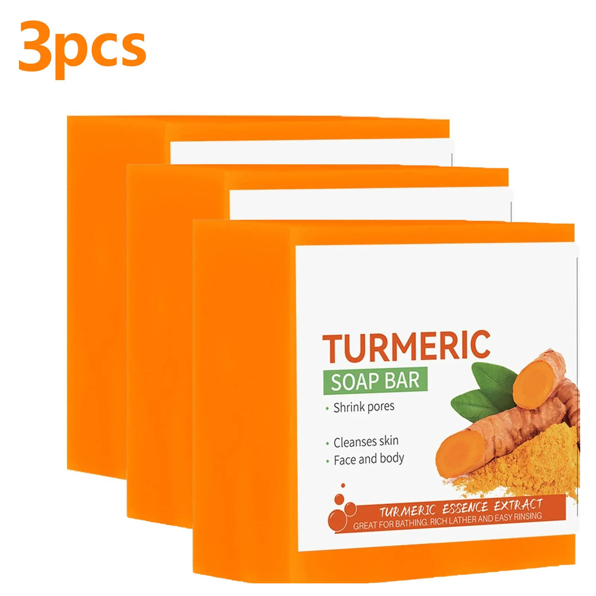Hand Made Turmeric Soap Body Cleaning Lightening Dark Underarm Leg Body Cleansers Brightening Face Soap Tender Skin Care Beauty