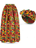 African Clothes for Women Long Print Skirt Maxi S Ankle-Length Plus Size Clothing