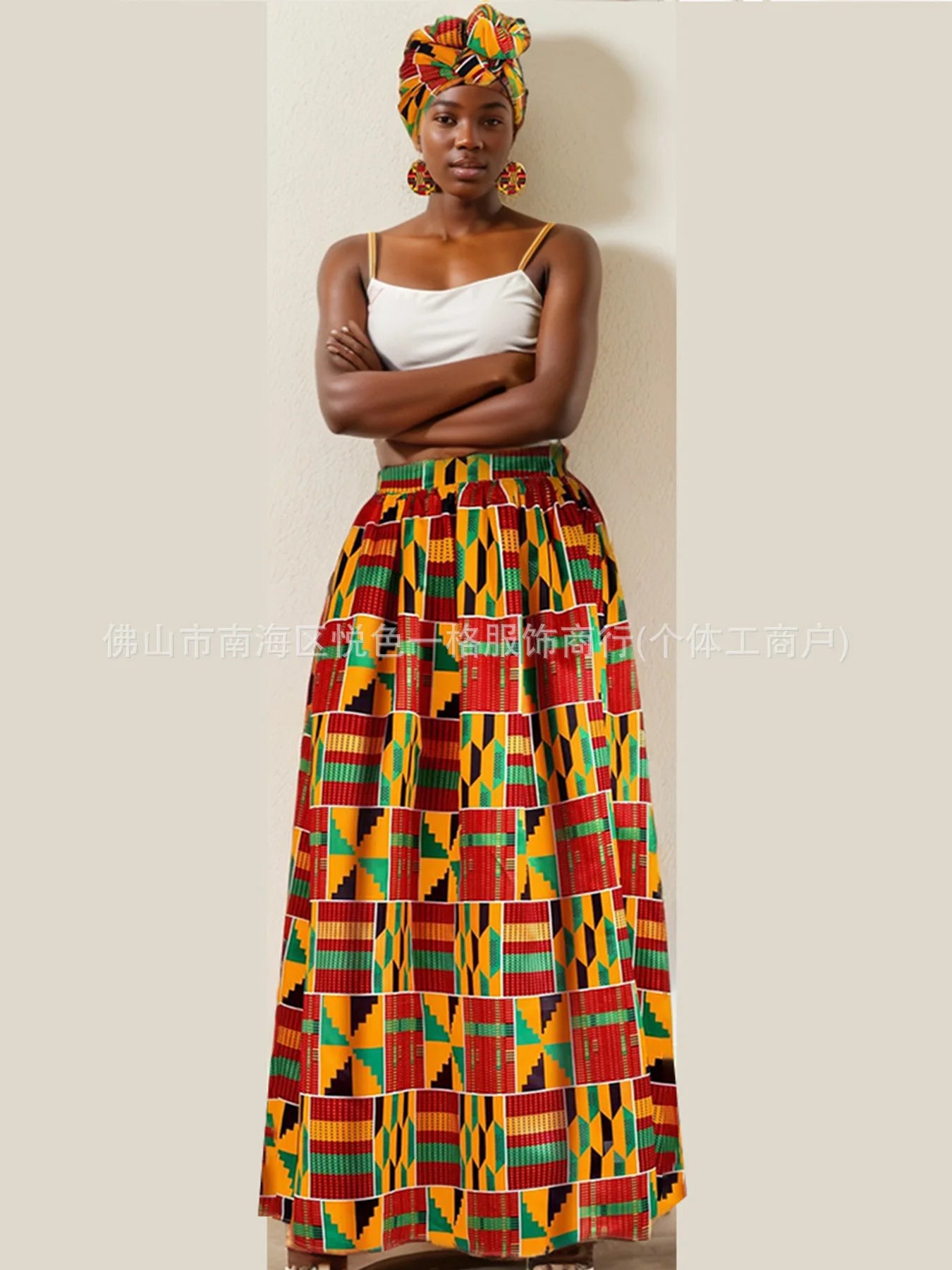African Clothes for Women Long Print Skirt Maxi S Ankle-Length Plus Size Clothing