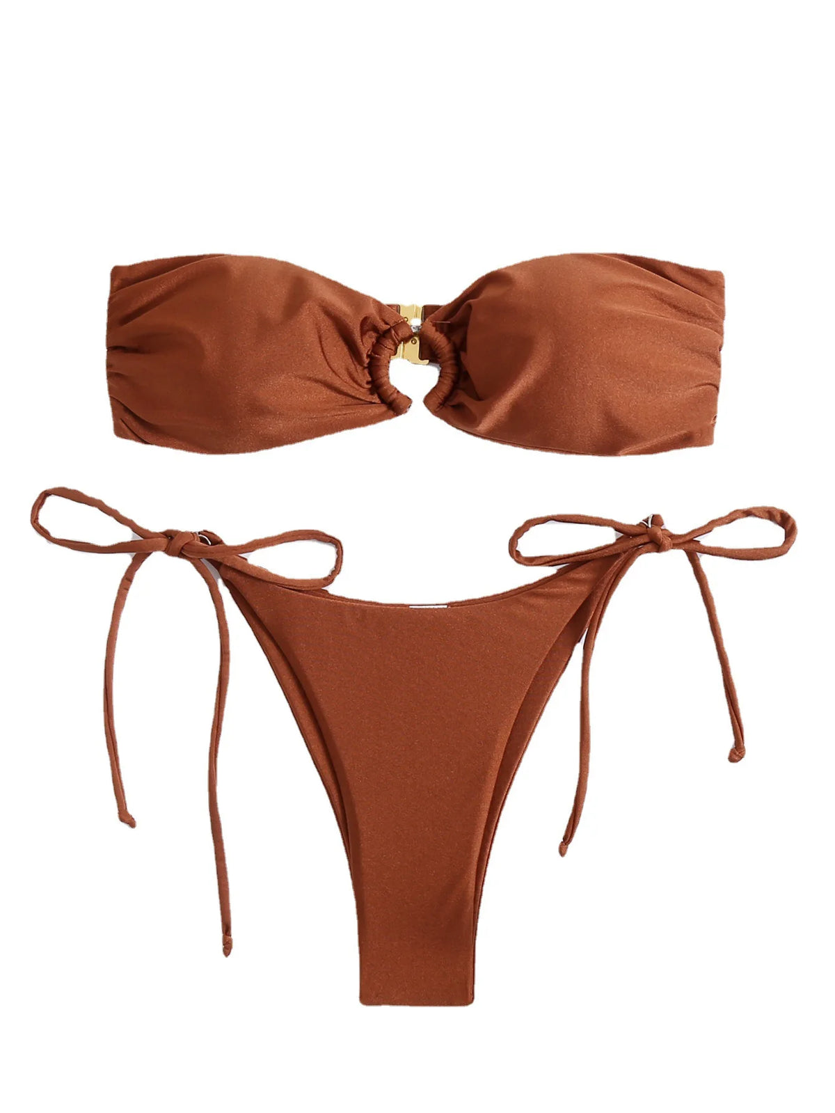 Sexy Women's Swimsuit 2024 New Push Up Bikini Solid Swimwear Women Swimming Bathing Suit for Women 2 Peice Set Monokini Biquini